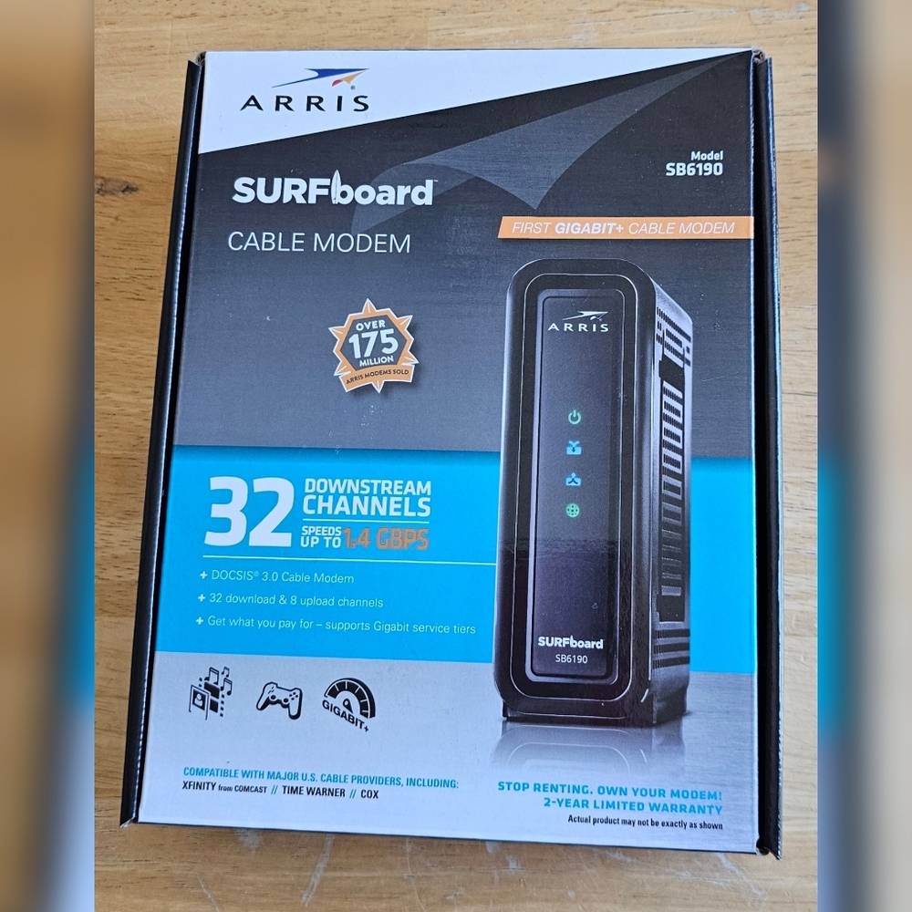 ARRIS SURFboard DOCSIS 3.0 Cable Modem Model SB6190